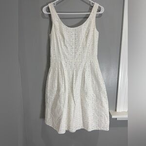 Lilly Pulitzer Posey White Resort dress Daisy Lane Lace Sleeveless 4 Full Skirt